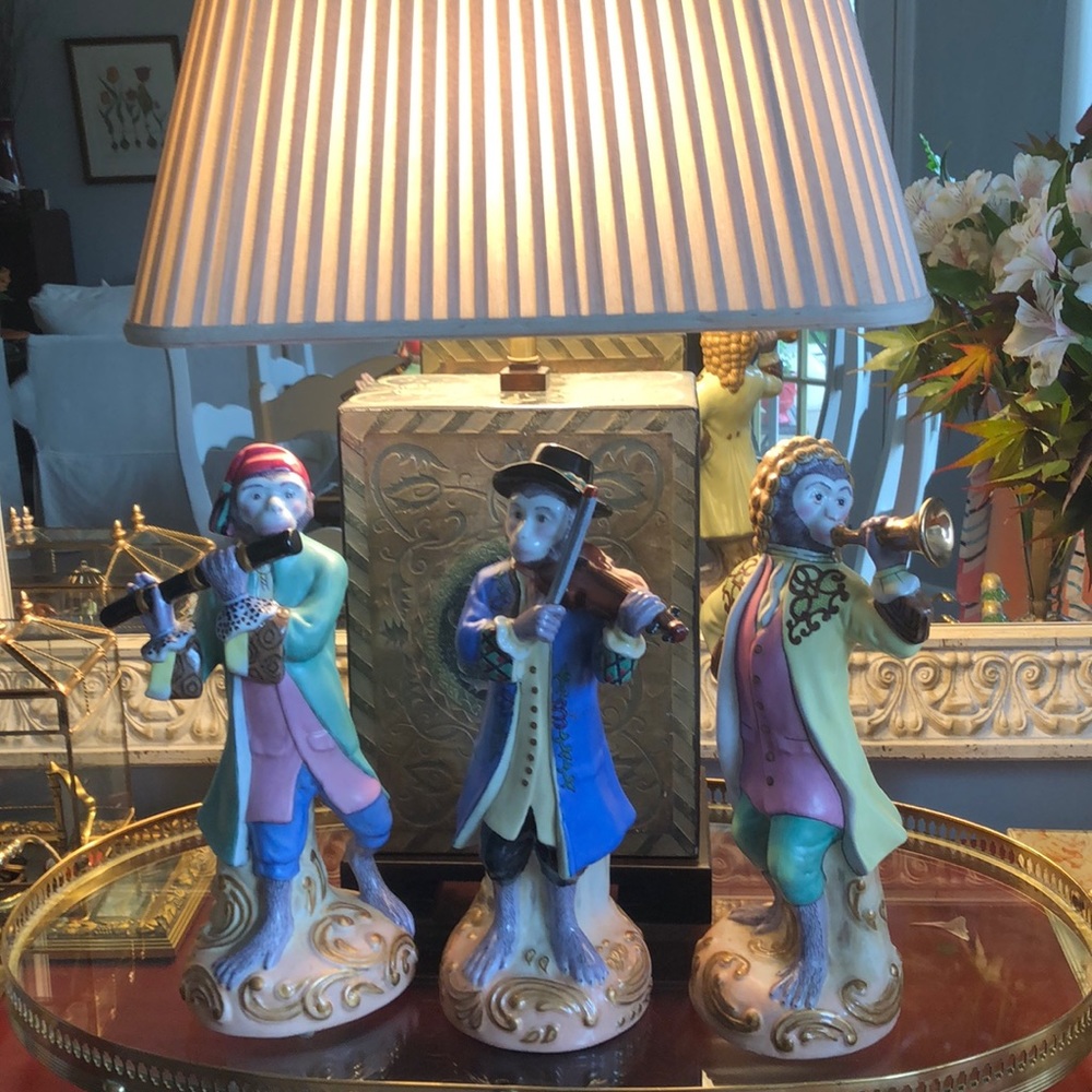 Collectible Monkey Statues sold as a set of three.